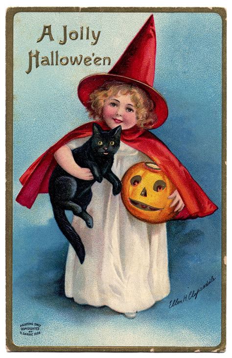 vintage halloween clipart|old fashioned vintage halloween pictures.